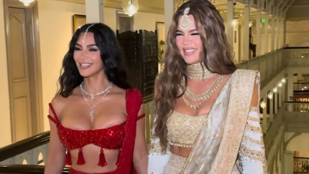 anant-ambani-and-radhika-wedding-kim-kardashian-paints-town-red-with-her-sizzling-looks-while-khloe-dolls-up-like-indian-princess-videos